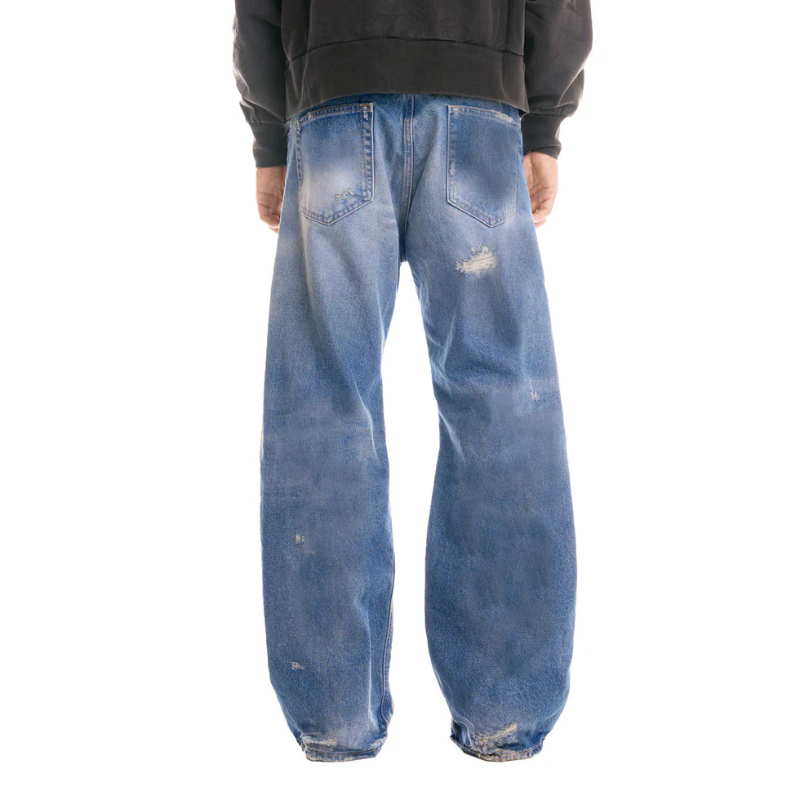 Denim Pants Light Wash Distressed Fit05 Bootcut | Garment Workshop