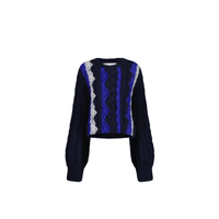 Knitwear Lace Cable Blue  | Vaillant Studio