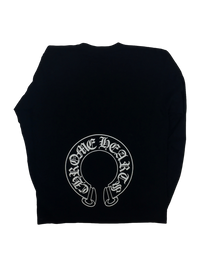 Longsleeve Black Horseshoe Floral Logo | Chrome Hearts