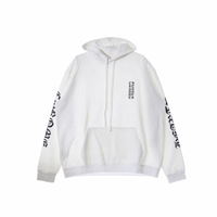 Hoodie Vertical Logo White  | Chrome Hearts