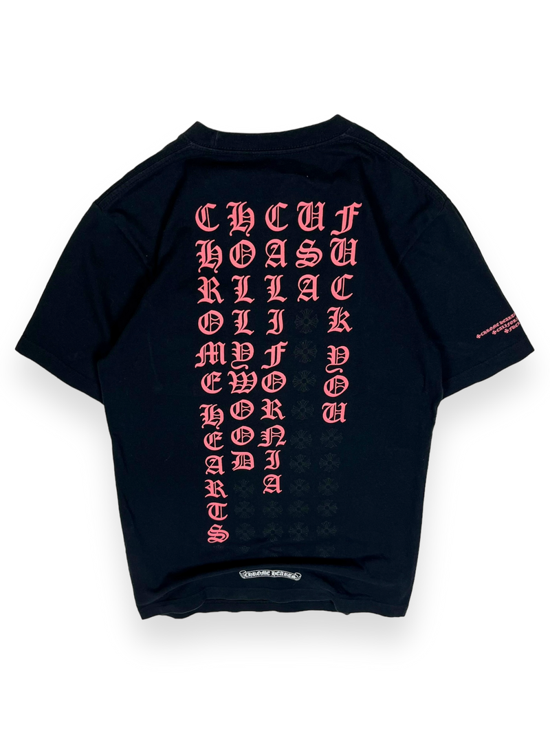 Chrome Hearts Black Hollywood Pink Tee