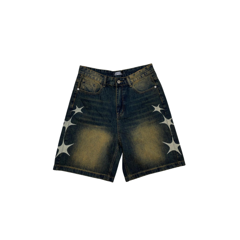 Denim Shorts Blue Orange | Année Lumière
