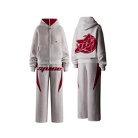 Zip Hoodie White Red | UNDEFINED 1999