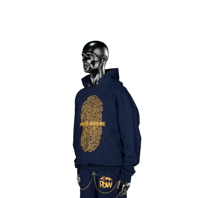 Hoodie UNI Fingerprint Hoodie℗ - Navy | Pierre Bassene