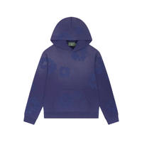 Hoodie Mono Cotton Wreath Washed Blue | Denim Tears