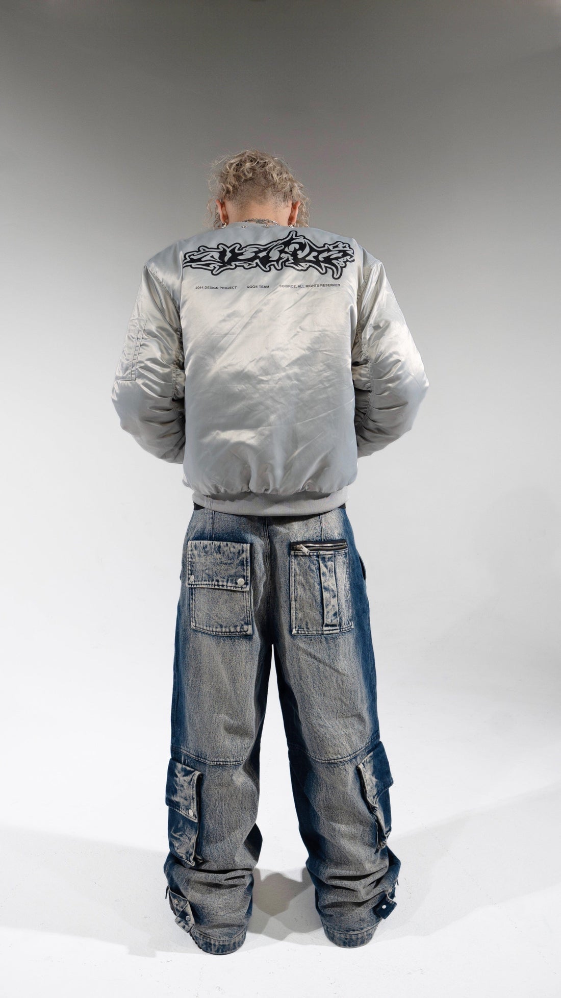 Bomber Jacket QUIROZ 2044® in Silver