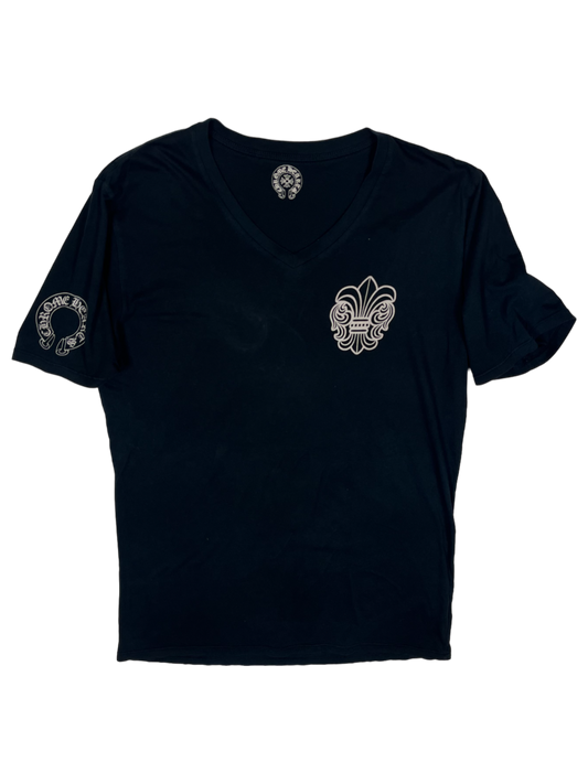 Chrome Hearts Black V Neck Tee