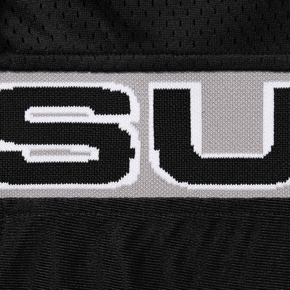 Jacquard Rib SUPREME Football Jersey Black