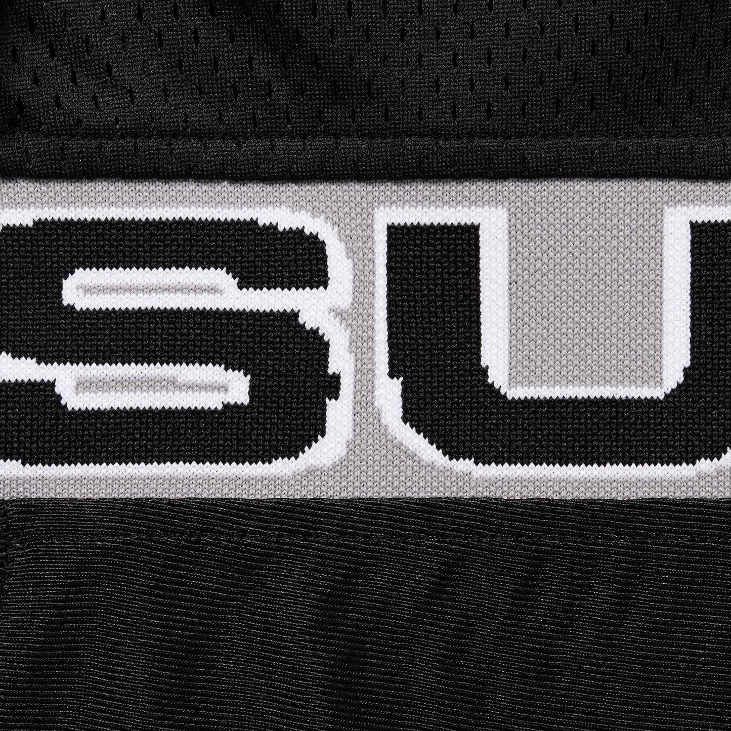 Jacquard Rib SUPREME Football Jersey Black