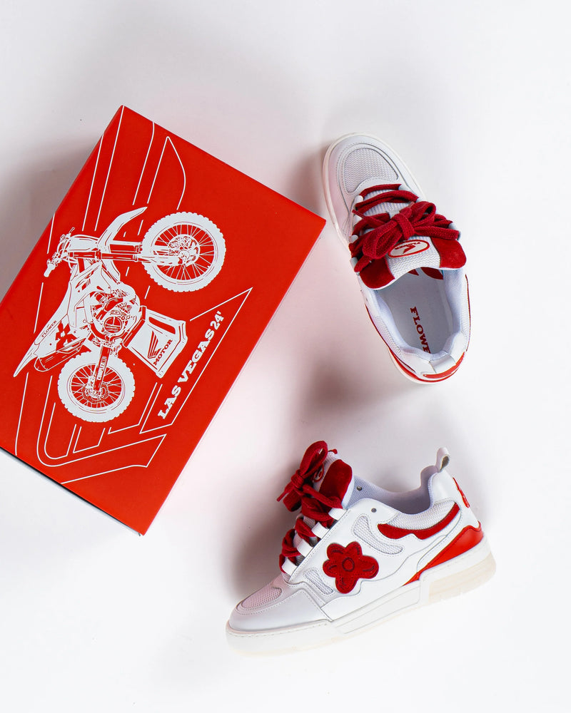 Sneakers White Red Motor | Flower Instinct