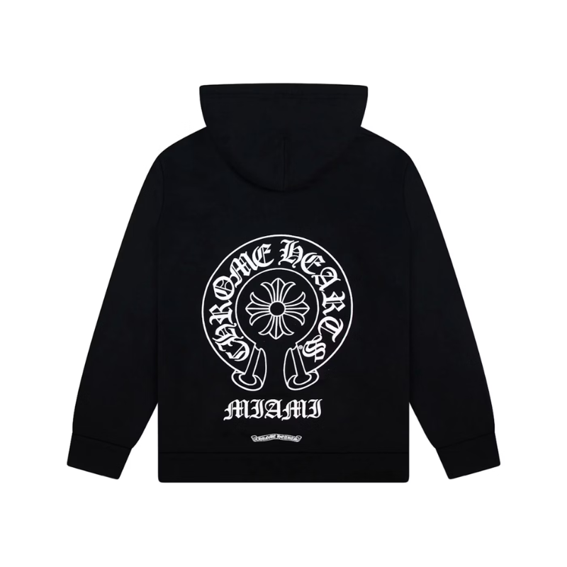 Zip Hoodie Miami Black | Chrome Hearts