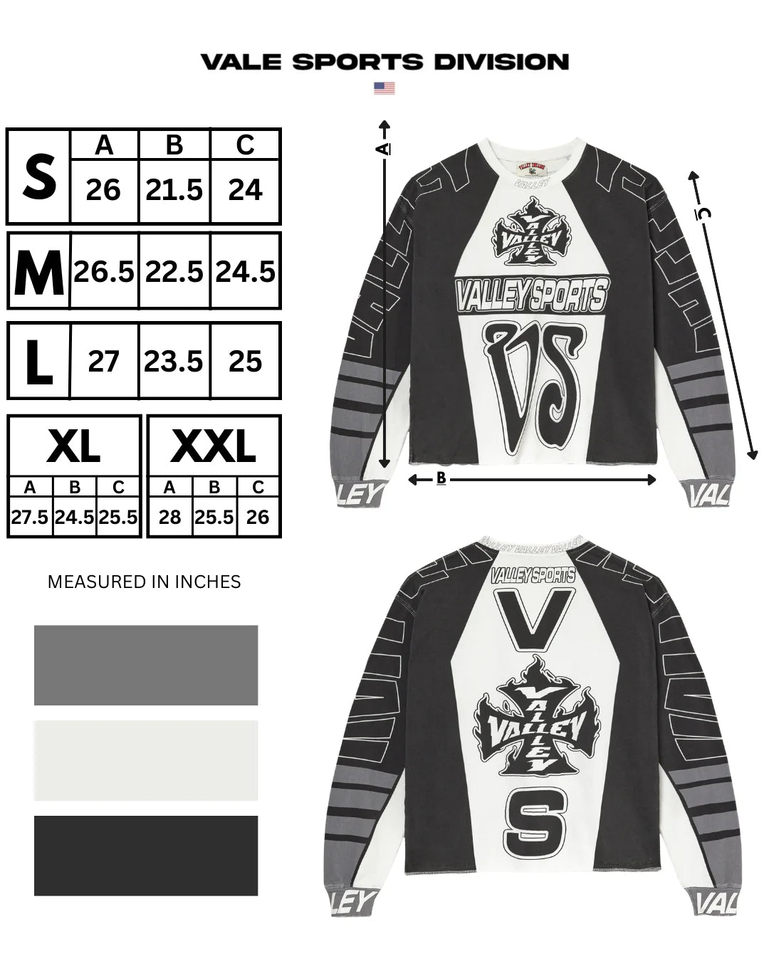 Longsleeve Black & White | Vale Lives