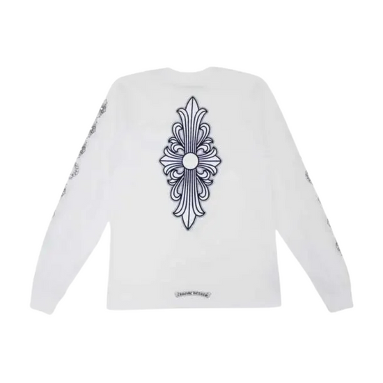 Longsleeve White Floral Cross | Chrome Hearts