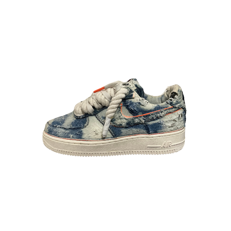 Low-top AF1 Stonewash Blue | Dedictd