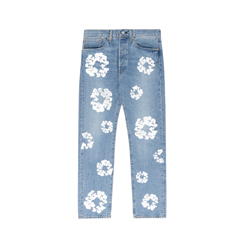 Jeans Levi's 501 Cotton Wreath Blue  | Denim Tears