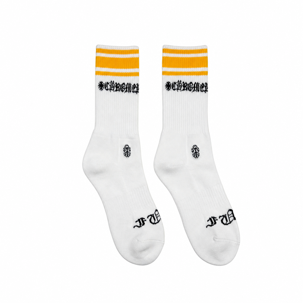 Socks White Yellow | Chrome Hearts