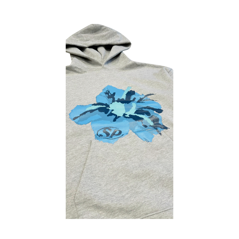 Hoodie Grey Flower Logo | StudioPolyvalent