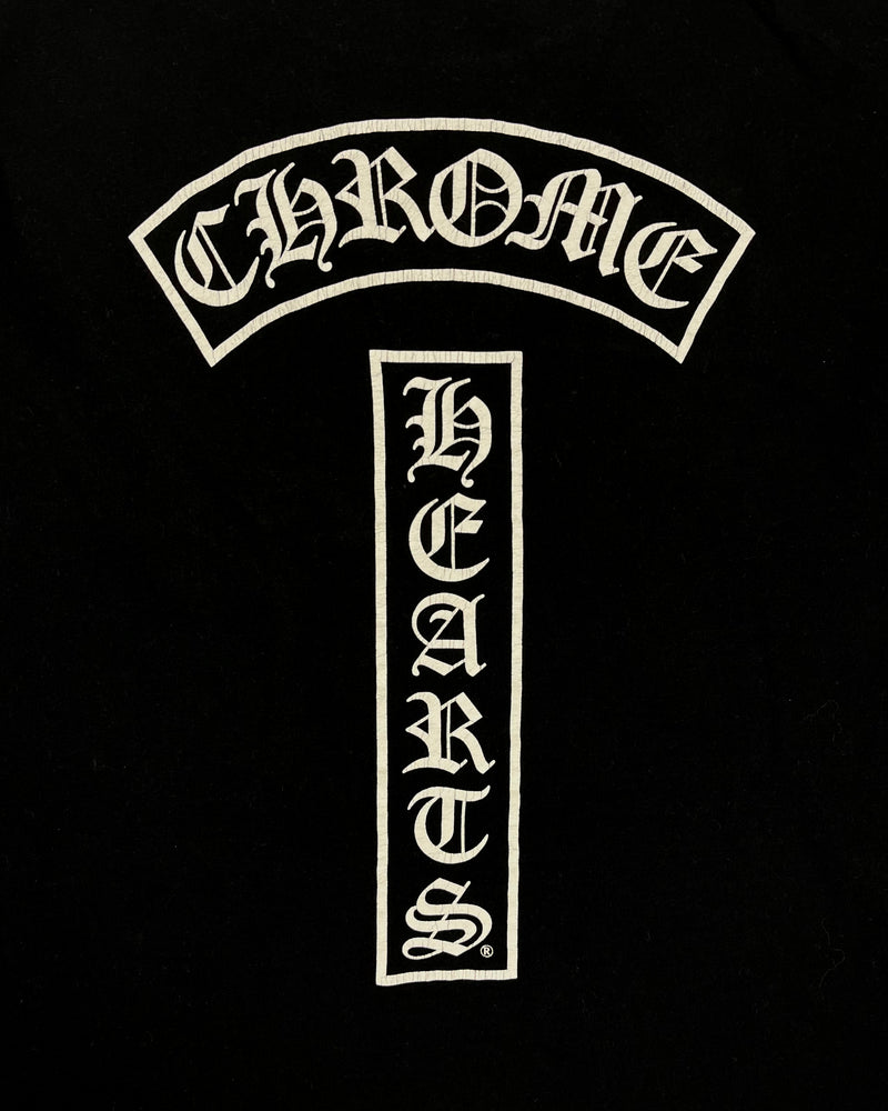 Chrome Hearts Black Vertical Logo Tee Vintage