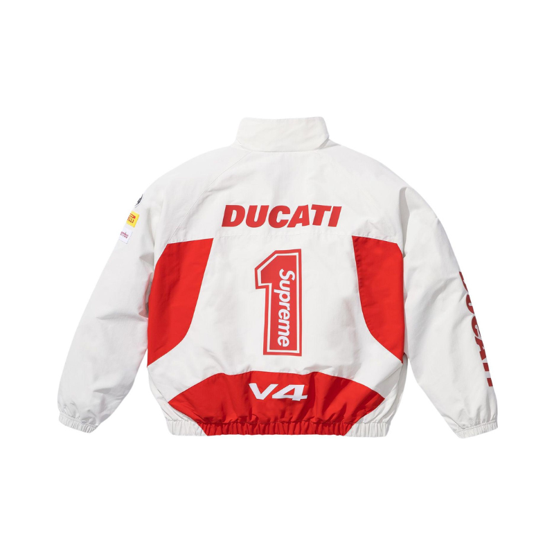 Jacket White Red | Supreme x Ducati