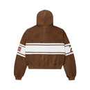 Zip Hoodie Cursive Brown | Vale Lives