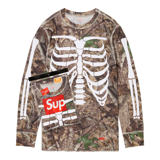 T-shirt à manches longues motif camouflage Bones | Supreme