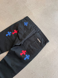 Jeans Multi Color Red Blue Cross Patch | Chrome Hearts, Hype clothes, view 5