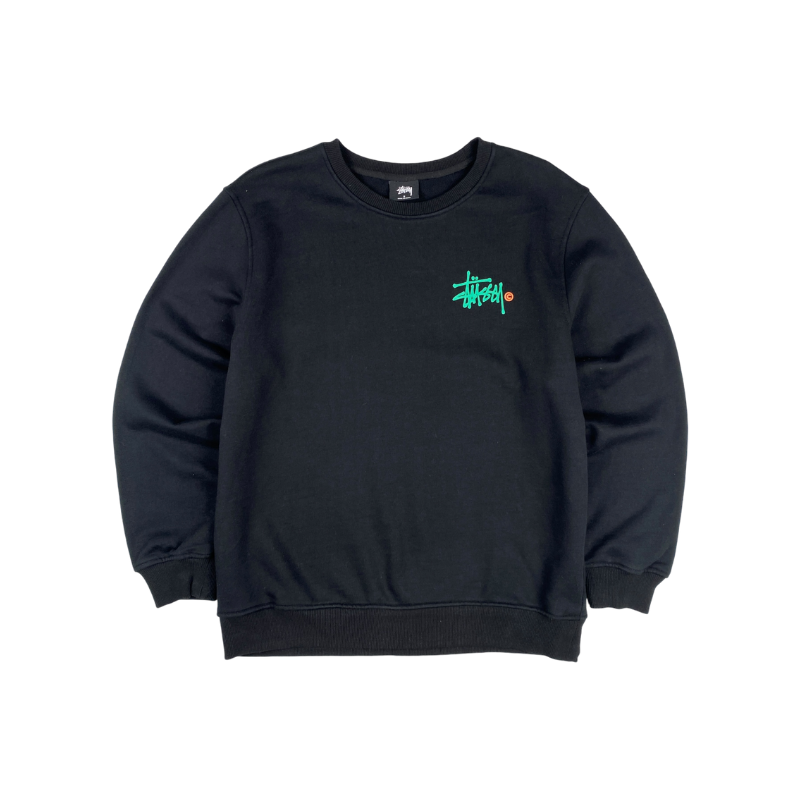 Stussy Navy Green Crewneck