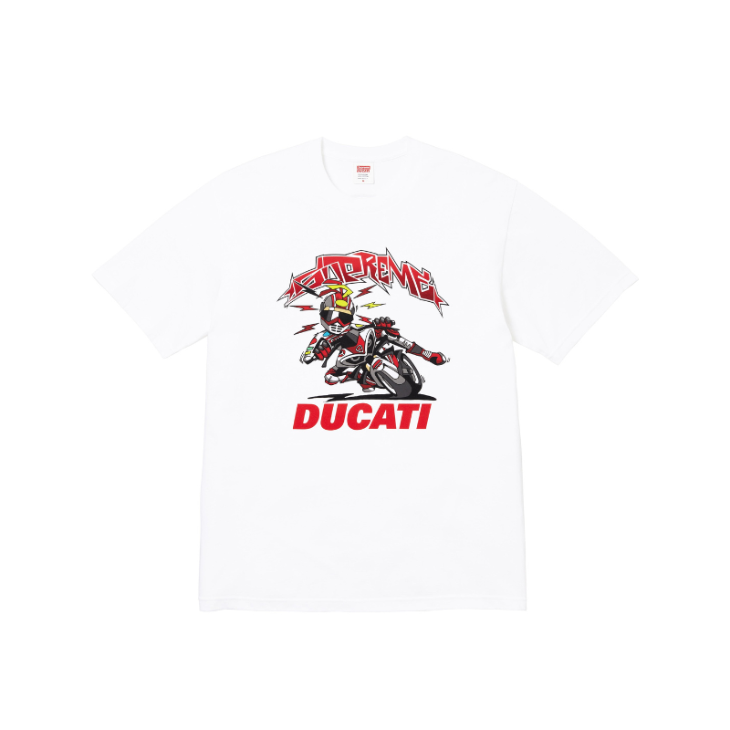 Supreme Ducati Bike Tee White