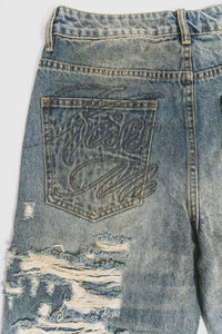 Denim Shorts Kiss Me Distressed  | VSNS