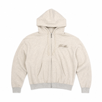 Zip Hoodie HStar Tattoo Logo Oatmeal | Hellstar