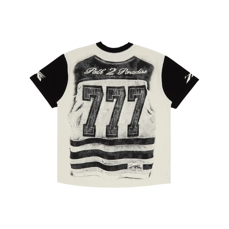 T-shirt 777 Path 2 Paradise 'White/Black' | Hellstar