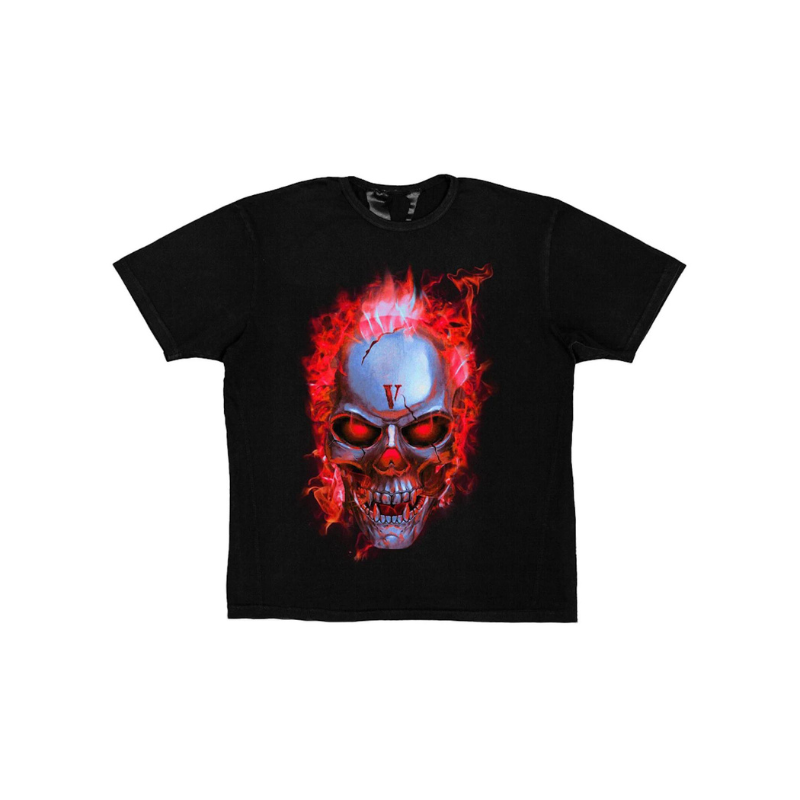 T-shirt Skully Red Flame | Vlone