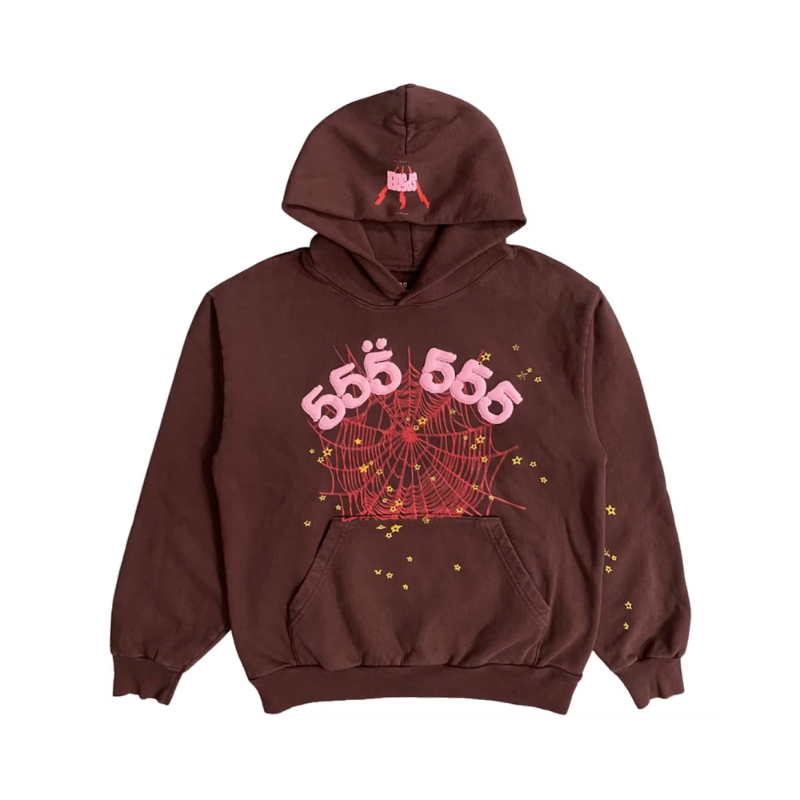 Hoodie 555 Brown Red | Spider