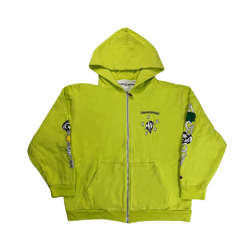 Zip Hoodie  Matty Boy Link 'Lime Green' | Chrome Hearts