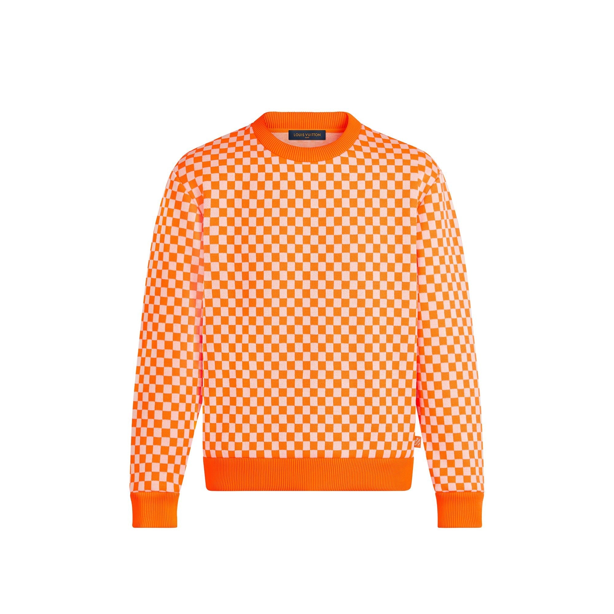 Pull LOUIS VUITTON Orange à Carreaux