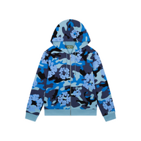 Zip Hoodie Blue Camo Cotton Wreath | Denim Tears – Maison Guava