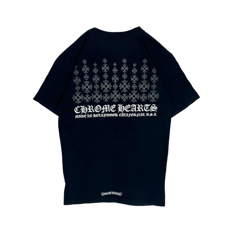 Chrome Hearts Black White Crosses Logo Tee