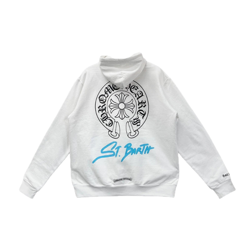 Hoodie 'Saint-Barth' White | Chrome Hearts