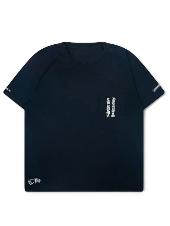 T-shirt Black Spellout Logo Tee Vintage | Chrome Hearts