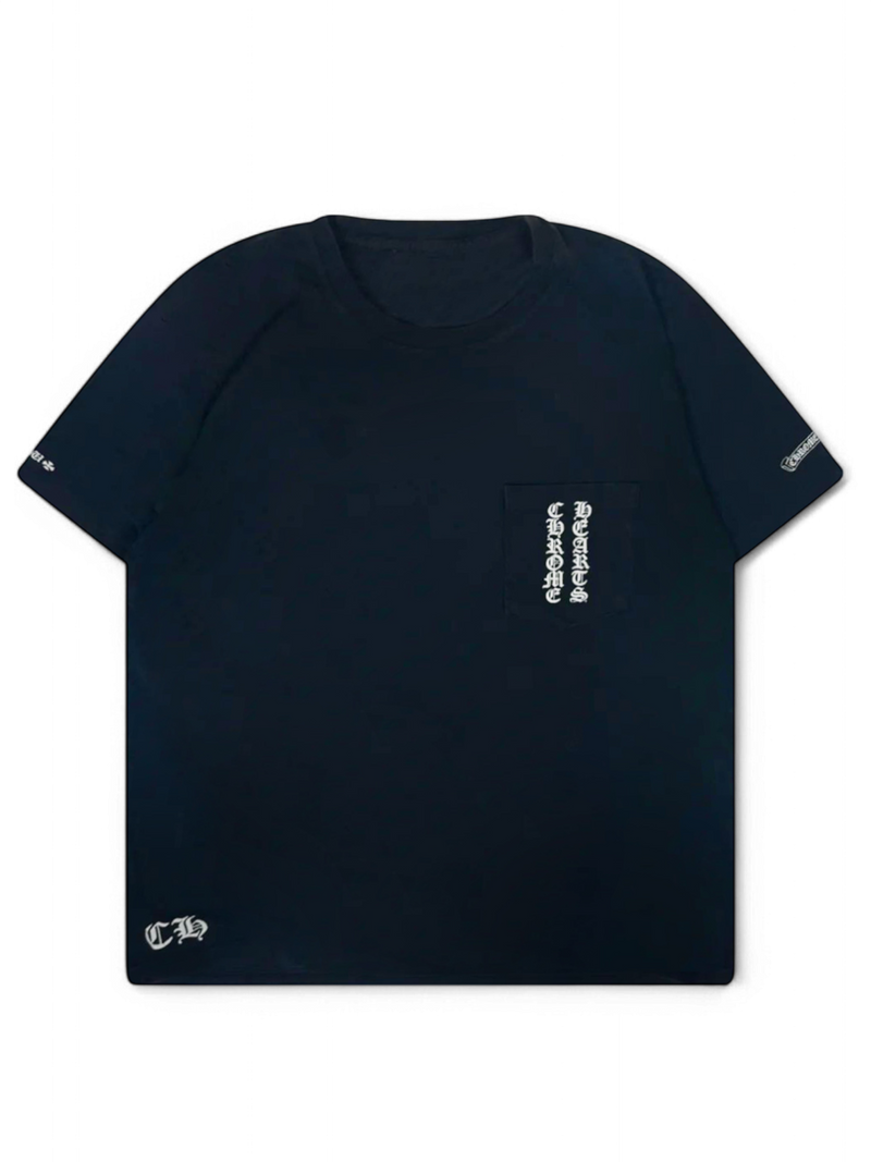 T-shirt Black Spellout Logo Tee Vintage | Chrome Hearts