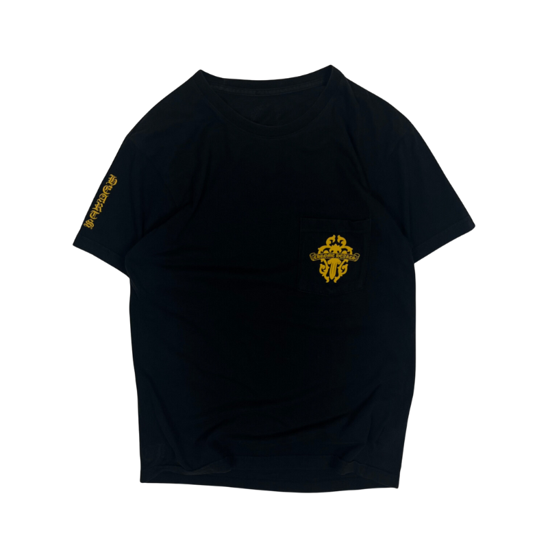 Chrome Hearts Black Yellow Dagger Tee