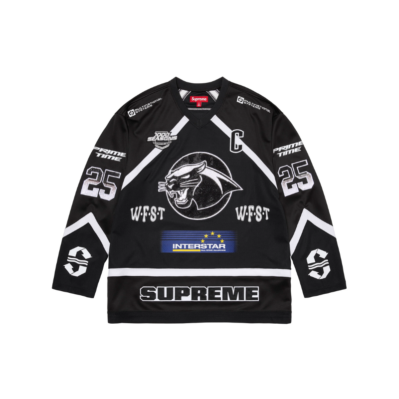 Jersey Rhinestone Hockey black  | Supreme