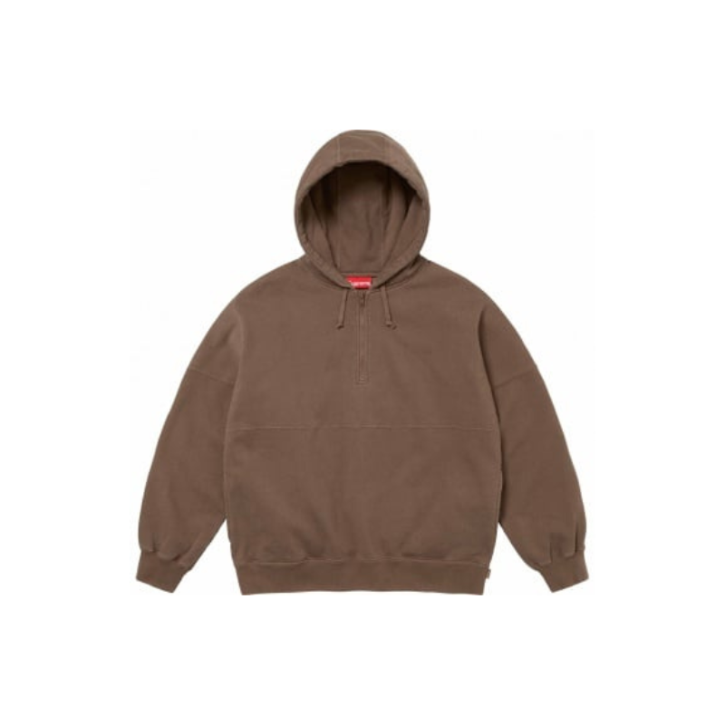 Half Zipped Hoodie SUPREME Wrapped Brown