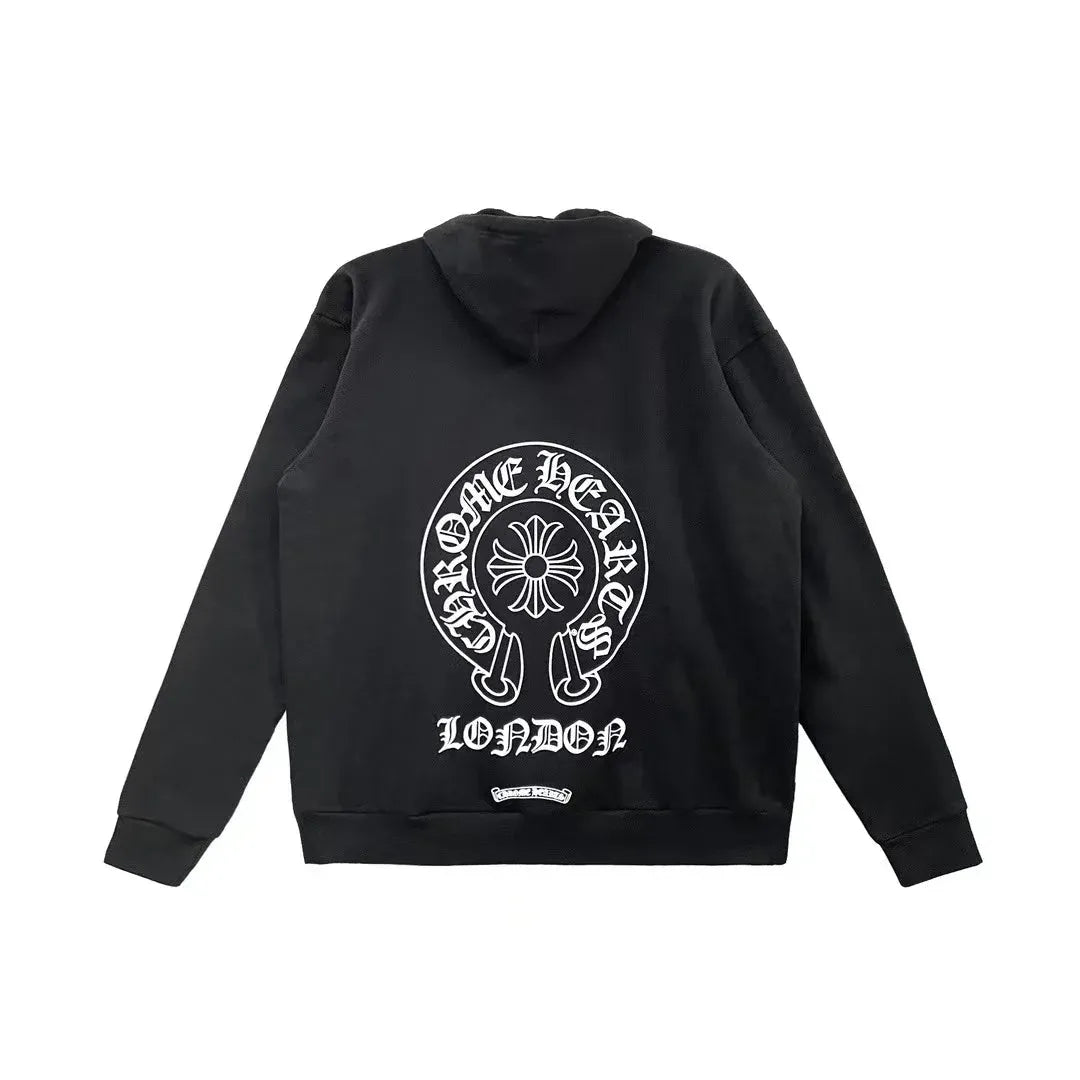 Sweat à capuche zippé noir « Exclusivité Londres » | Chrome Hearts