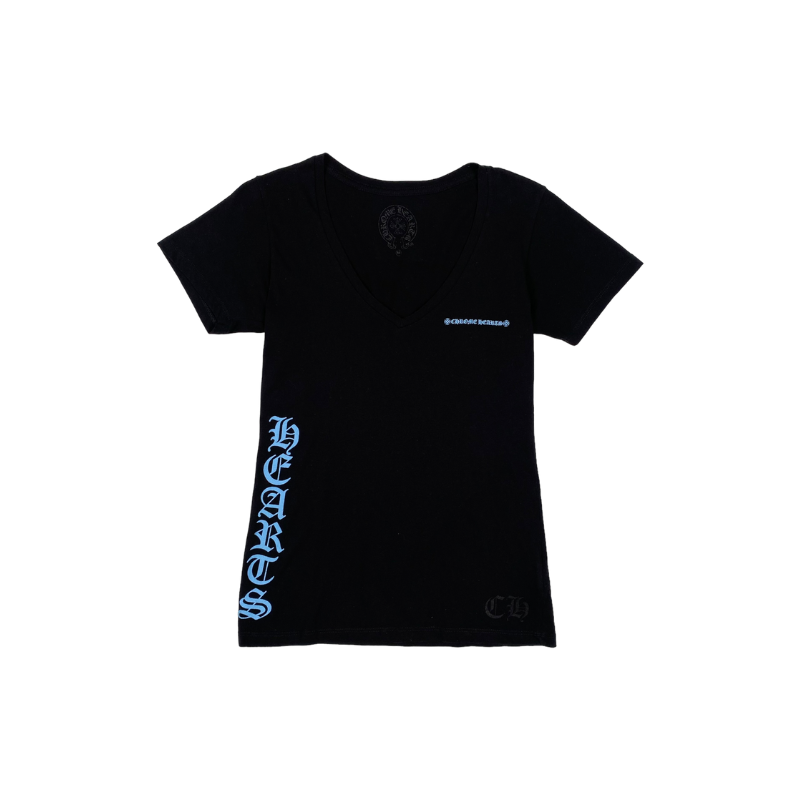 T-shirt Wmns Blue V Neck | Chrome Hearts