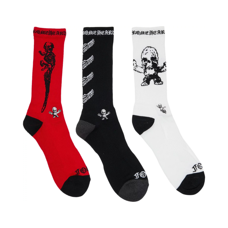 Chrome Hearts Foti Socks (3 Pack) 'Multicolor'