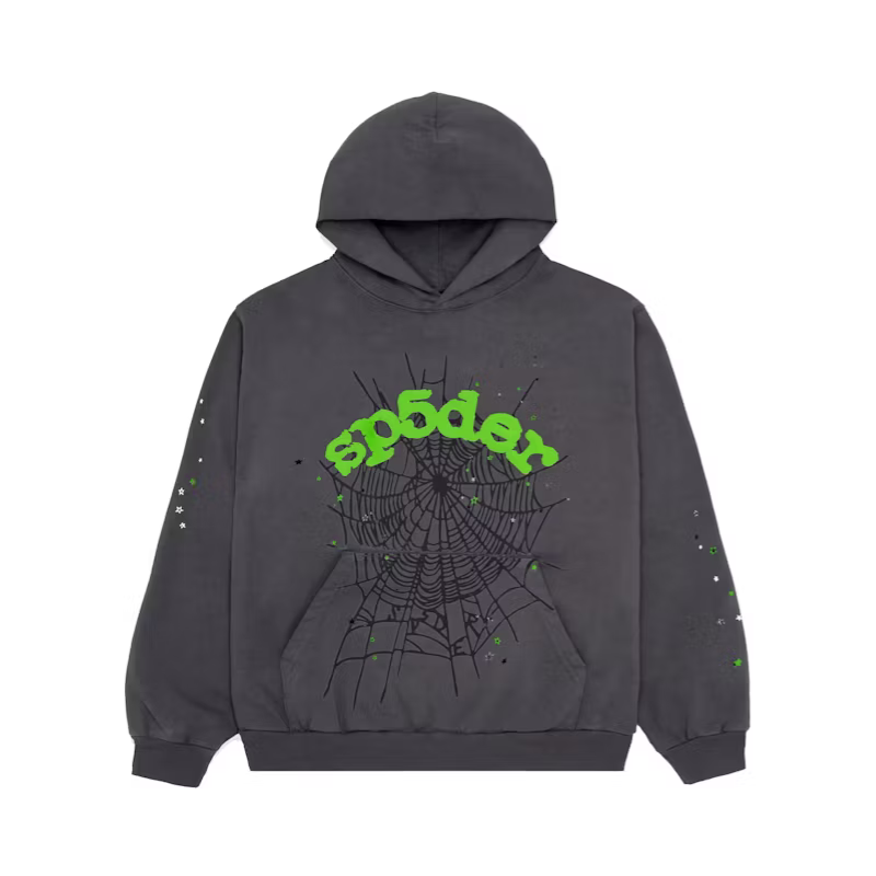 Hoodie Grey & Green | Spider