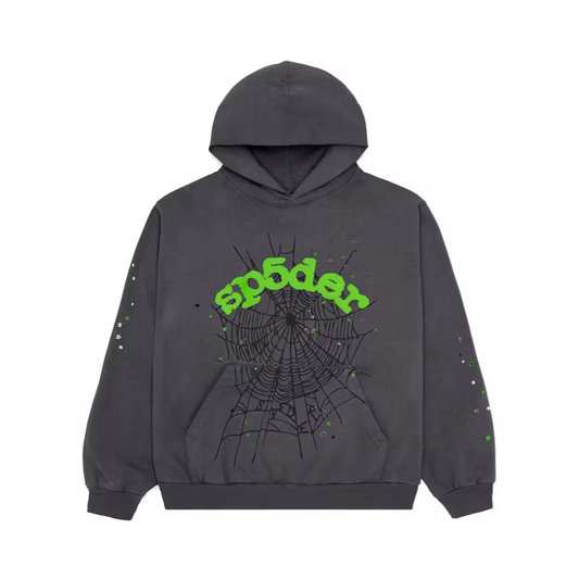 Hoodie SPIDER Grey/Green