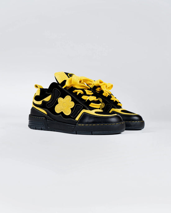 Hi-top Black Yellow Motor  | Flower Instincts