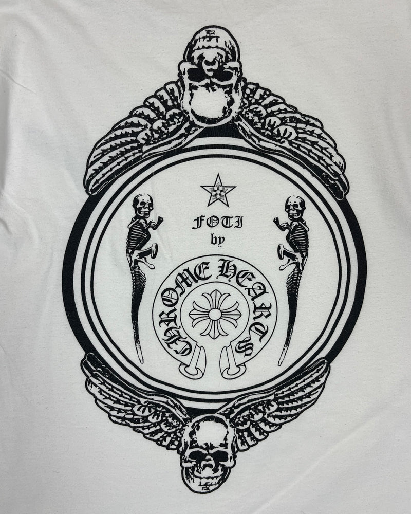 Chrome Hearts x Foti White Horseshoe Skull Tee Vintage